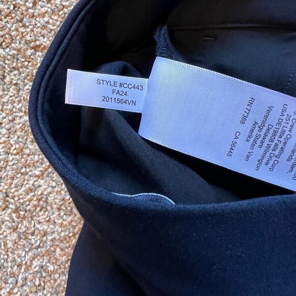 J. Crew Carreman Wide Leg Trouser Blue Polyester/Viscose/Elastane. Size 8Tall - Picture 6 of 7